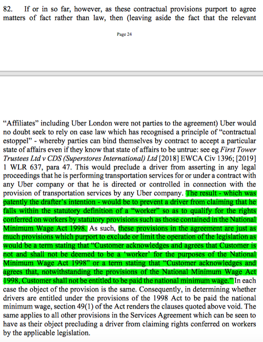 27/ The Court bolstered its approach by noting that the protective provisions relating to workers all prohibit contracting out. The narrow approach to Autoclenz allowed contracting out by the back door (& positively encouraged lawyers to go searching for that back door).