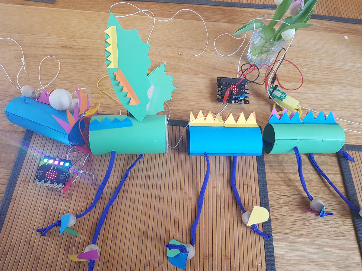 4pip's tweet image. Almost there. Making a dragon for the #microbitvirtualparade. #microbit