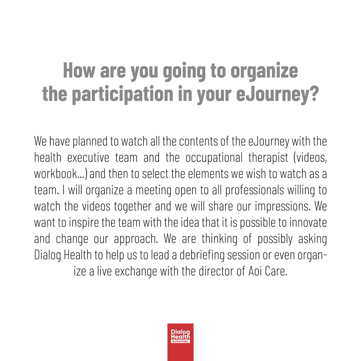 Why participating in a virtual study tour? 
Let's discover below the answer of one of our clients - Laure Leyris, director of the EHPAD Marguerite de Flandres at Orchies (59).
The construction of an extension including an Alzheimer's unit is planned to complete the accommodation