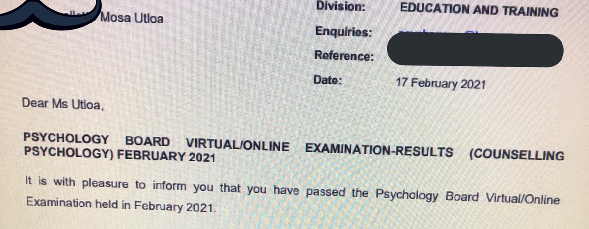 JustMosa_'s tweet photo. I DID THAT. 

I can finally register as a Counselling Psychologist. Lord, You are faithful! 🙏🏽❤️ https://t.co/DbdoXuJQ3S