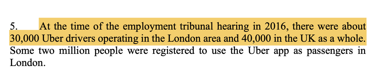 The facts are well-known by now – but important to remember the sheer scale of this decisions: in 2016,  @Uber employed over 30,000 drivers in London alone (40k across the UK).