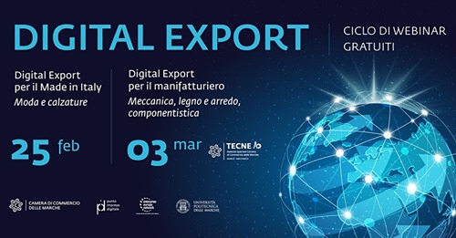 ErasmusBIG1's tweet photo. CCIAA Marche organises 2 webinars (in Italian) concerning the experience of local manufacturing SMEs facing #digitalexport challenges: #marketplace, e-commerce, #virtualfairs and retail 4.0. 
Link for registration: https://t.co/JzMQF4ZroJ https://t.co/6L4hkgKXmZ