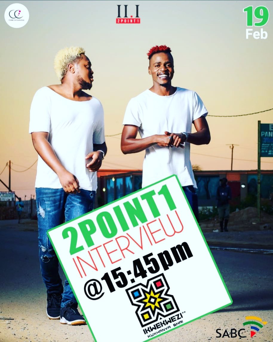 ngcebomdima's tweet photo. Donβt forget to catch @2point1music on @Ikwekwezi_FM this afternoon unpacking their latest single #jwalengmo πππ cc @CharlieComms_ #PlatinumFridays #GarethCliff #adidas #my2021 https://t.co/wrOwm2MOKH