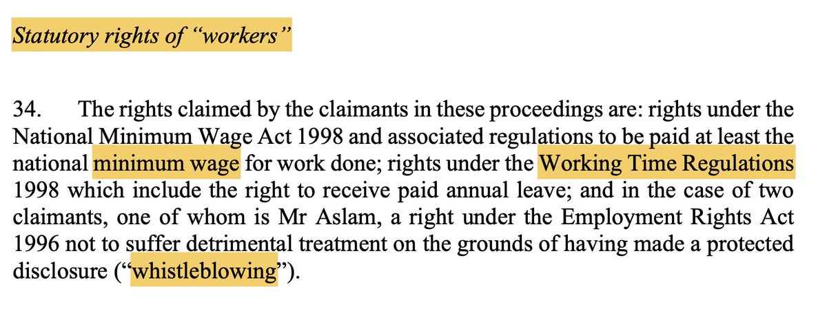 … and an pithy summary of what this is all about: the statutory core of rights workers are entitled to, incl minimum wage, annual leave, and working time protection.