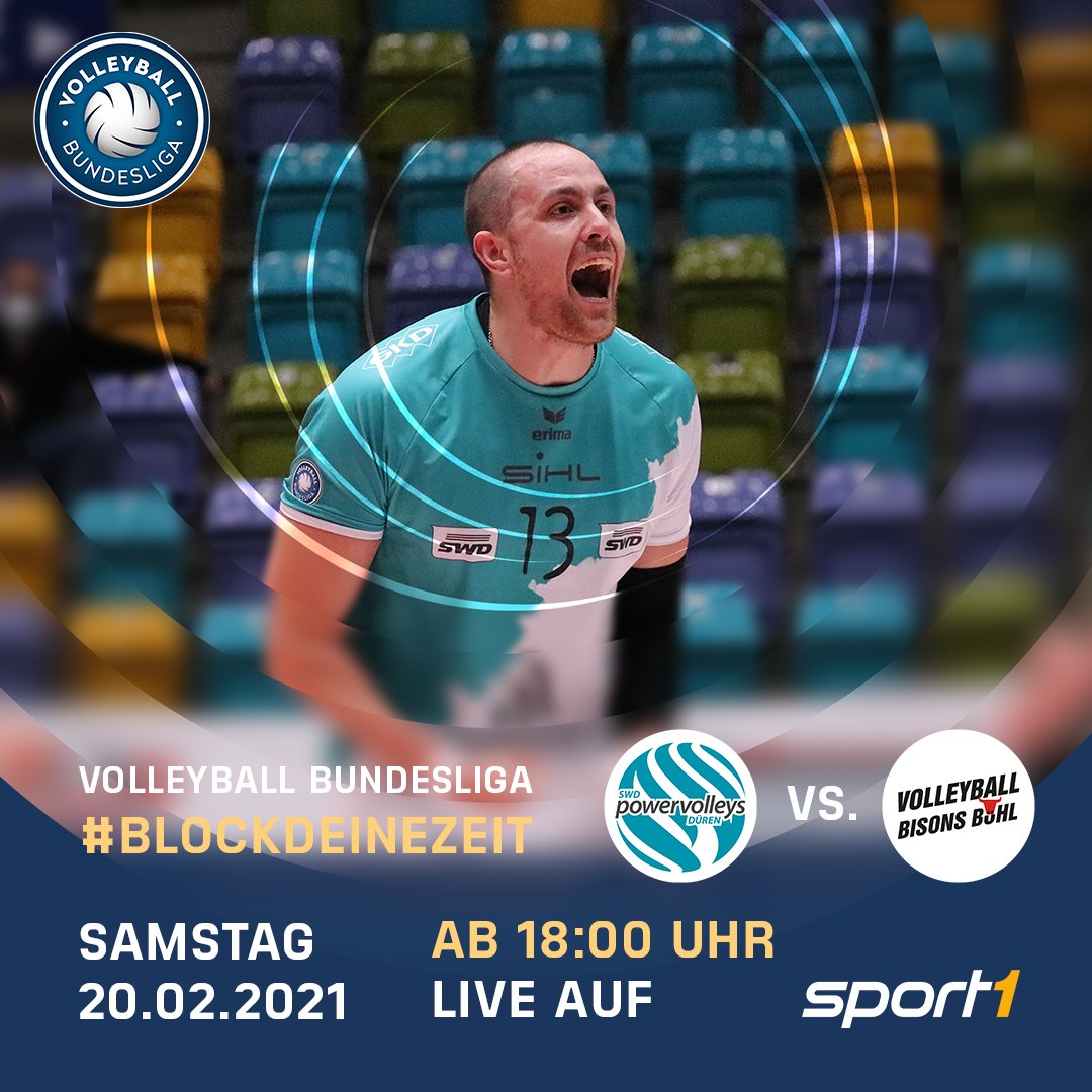 VOLLEYBALL_BL's tweet photo. Liga-Topscorer Sebastian Gevert hat Bock auf: @Powervolleys gegen @bisonsbuehl live auf @SPORT1. 📣
#BlockDeineZeit #HomeOfRespect #VolleyballBundesliga #VBL #Volleyball 📸 Florian Zons https://t.co/raJyYagRyn