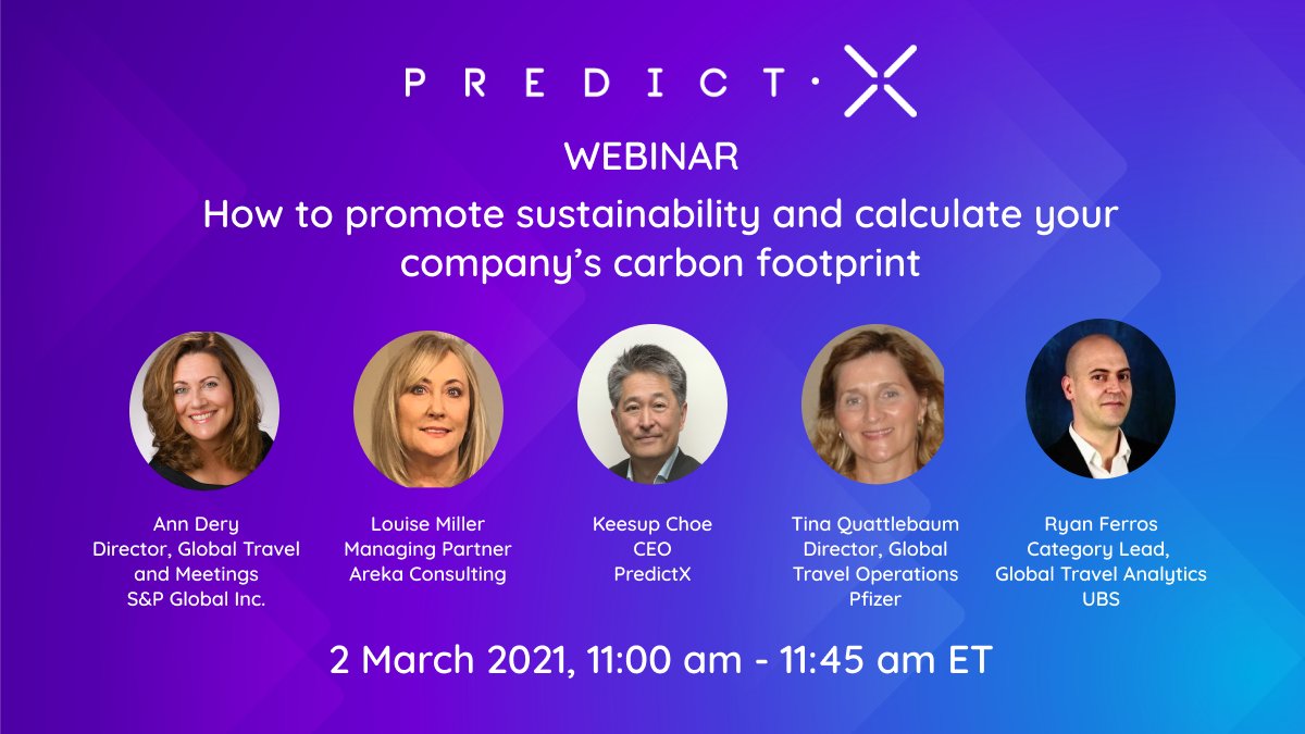 PredictXai's tweet photo. Don't forget to register for our upcoming #webinar on Sustainability.

Our CEO @keesupx, together with a panel of experts, will explore different approaches that companies are using to tackle #sustainability in managed #travel. Register here: https://t.co/QMxke68rPX https://t.co/2WIOibVTZc