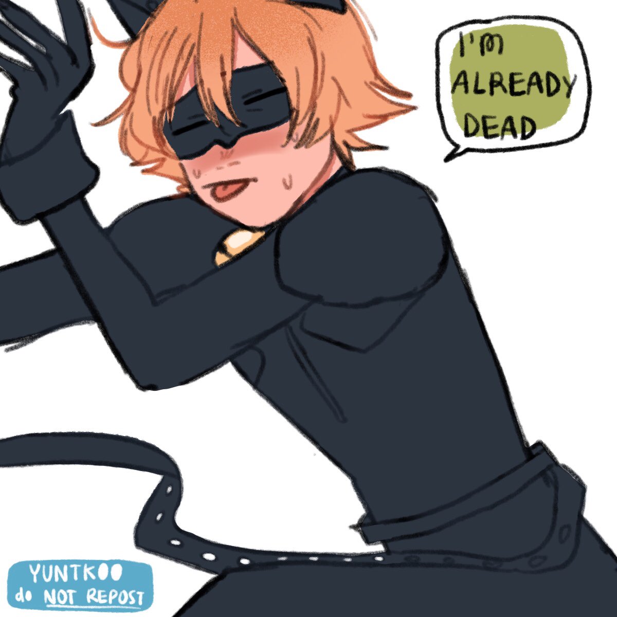 (1/2) Goofy cat even when the battle is tough 💥💗 #MiraculousLadybug #chatnoir #ladynoir #mycomic