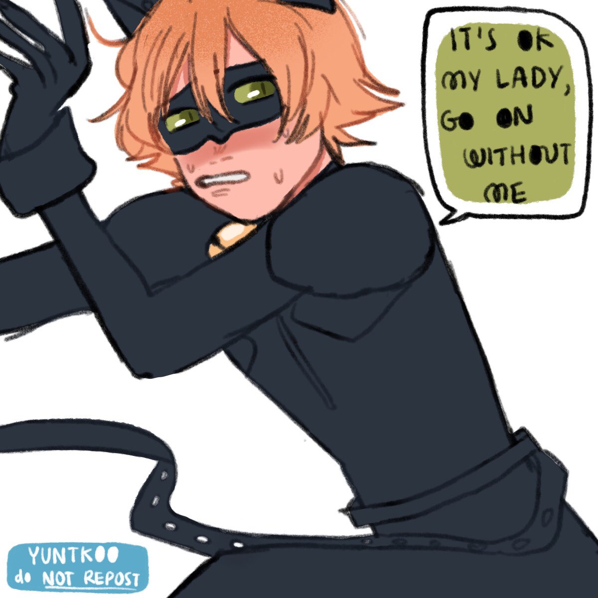 lalilslils's tweet image. (1/2) Goofy cat even when the battle is tough 💥💗 #MiraculousLadybug #chatnoir #ladynoir #mycomic