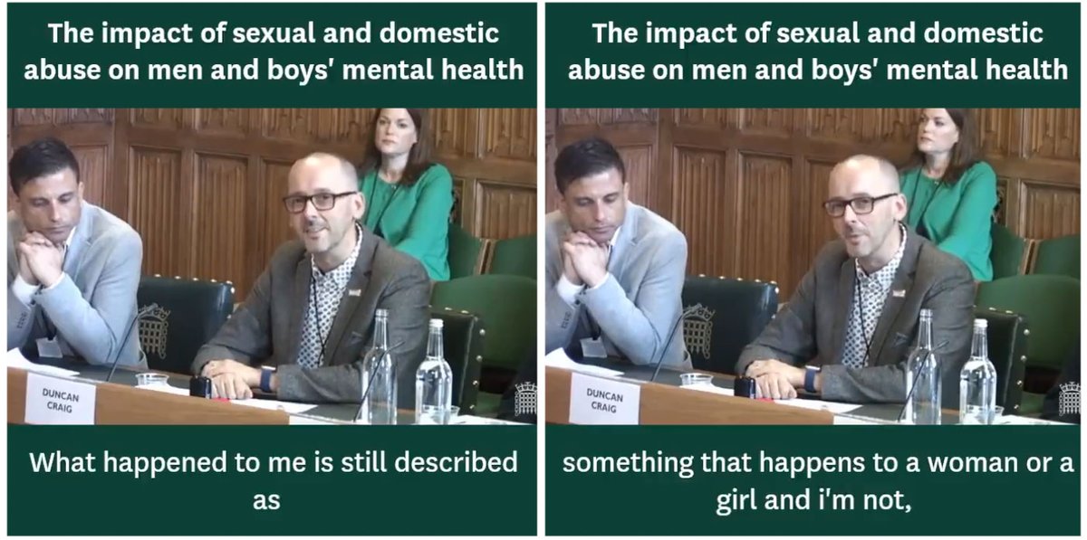 ...proudly given evidence at the  #WomenAndEqualitiesCommittee on mental health of men and boys  https://committees.parliament.uk/committee/328/women-and-equalities-committee/news/102028/experts-questioned-on-mental-health-of-men-and-boys/ and even had a section of my evidence used as a clip on their twitter page  https://twitter.com/Commonswomequ/status/1169288247048101888... (5 of 11)