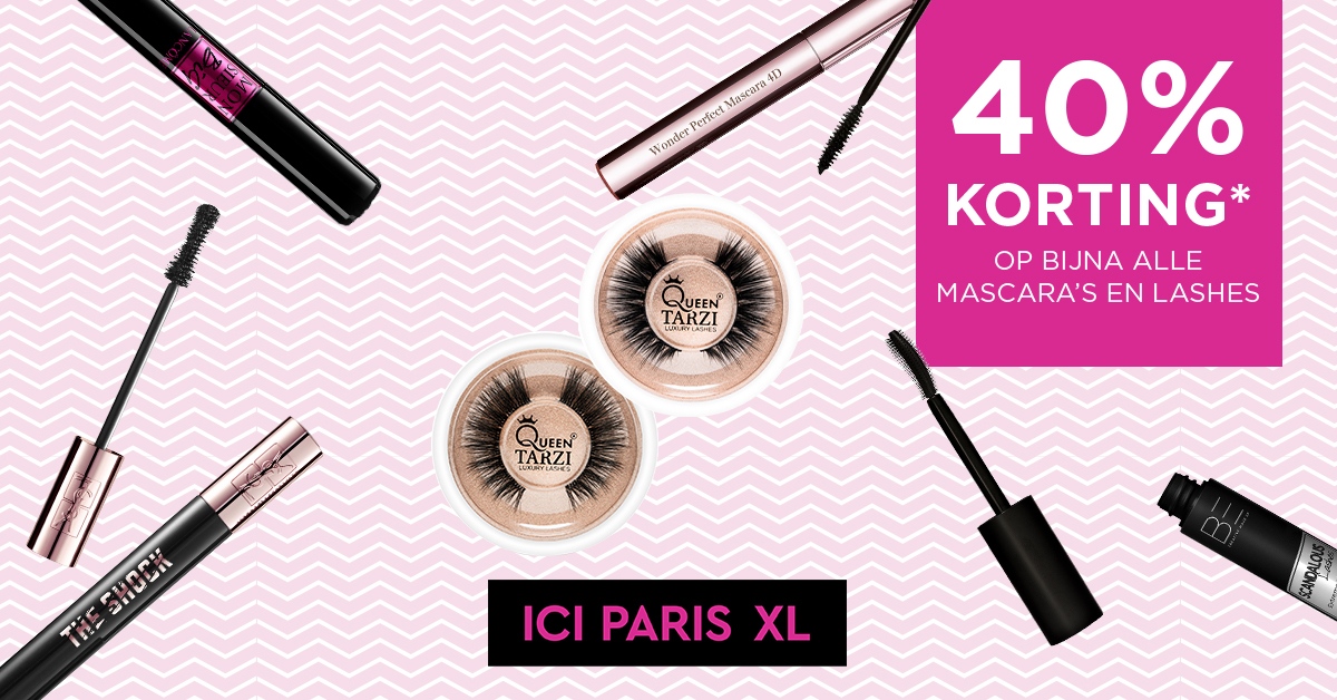 van nu af aan Teken een foto lus ICI PARIS XL on Twitter: "HET IS NATIONAL LASHES DAY!🤩 En dat mag gevierd  worden met 40% korting op bijna alle mascara's en lashes.  https://t.co/sqCqFetlsr #makeup #beauty #cosmetics #iciparisxl #mascara  #lashes #nationallashesday…