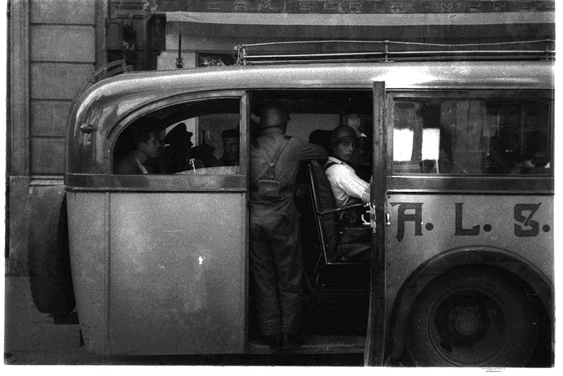 Militiamen depart Gijón forthe front at Luarca, August 1936. Photo by Constantino Suárez #iberhist