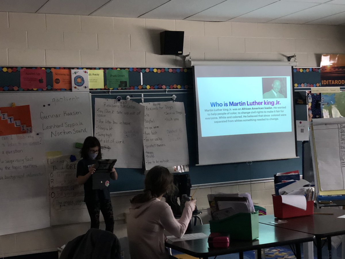 becksbunch3's tweet photo. Students learned and research information aboutMartin Luther King Jr and then presented a project on him. @RidgewoodES https://t.co/9u0CHUPXDL