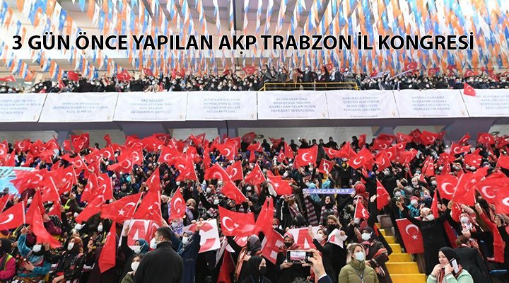 AKP'nin 3 gün önce kongre yaptığı Trabzon'da Validen virüs uyarısı:

"Bir ilçemizde önceki gün 20’nin üzerine vaka çıktı. Bir öğreniyoruz ki, aile, komşular, akrabalar bir araya gelmiş nişan yapılmış. Allah rızası için daha ne diyelim"