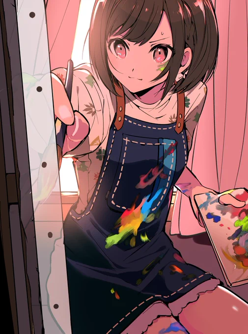 #prsk_FA 絵に打ち込んでいるときの絵名の真剣な表情すき 