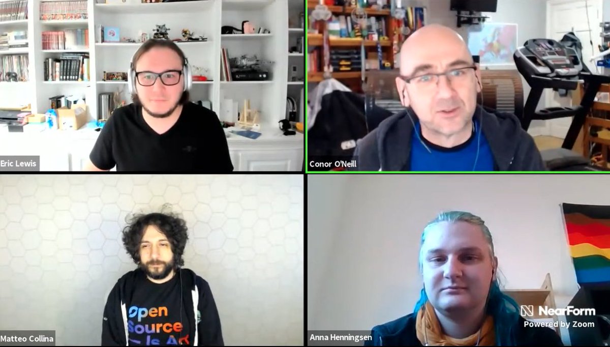 nearform's tweet photo. The next 25 years of Javascript - what do we think is in store?
Hear some of @addaleax @matteocollina @conoro & @ericlewis's predictions!
π Podcast: https://t.co/7hYgz3PlFG
π₯ YouTube: https://t.co/yF4daoNKQf
#GetDecoded #OpenHiveJS #javascript #opensource https://t.co/vnhTHjIwJY