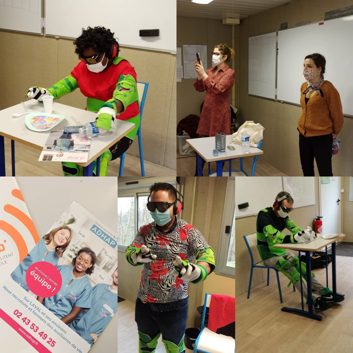 MFRPignerie's tweet photo. #Apprendre par l' #expérience et les mises en situation... Les #ADVF dans la peau d'une personne âgée... Merci #ADHAP Services pour cette intervention et le simulateur de vieillissement https://t.co/t1c6wpiqHR