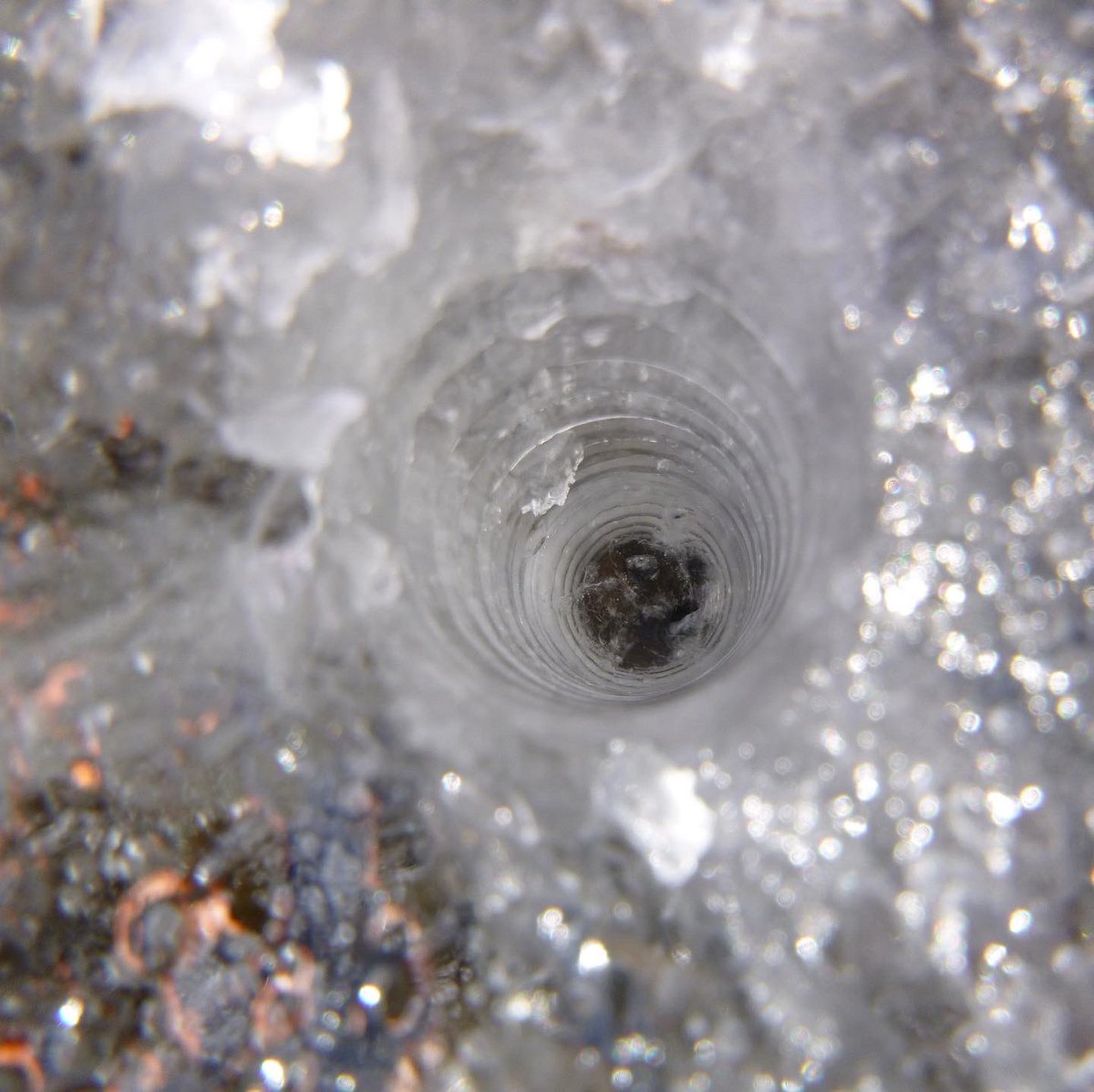 AlanHalewood's tweet image. On, in and under the ice last week.
Of course it’s all in the sea now. #iceisnice #frozenwater #idratherbeclimbing