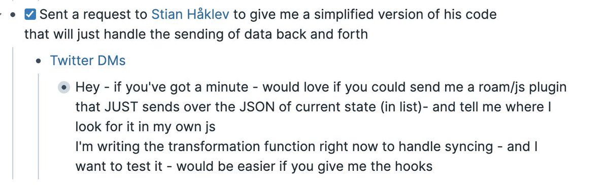 I don't usually ask  #roamjs hackers for specific things (this might be the first time) - but when I do - I'm probably asking them to break a useful part of their code off so I can use it for something else.