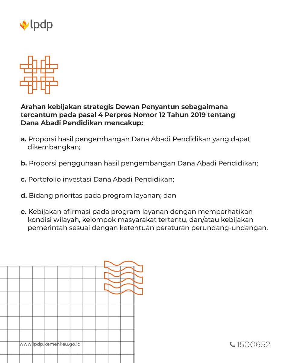 LPDP_RI's tweet photo. Para menteri bersinergi untuk mendukung peningkatan kualitas SDM serta mengakselarasi inovasi dan riset menuju Indonesia maju. Siapa saja ya para menteri yang bergabung? Dan apa saja wewenangnya? Yuk simak #LPDPedia tentang Dewan Penyantun LPDP berikut.
#DiriUntukNegeri https://t.co/NHMwCPcVum