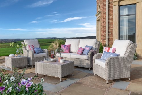 Outdoor Rattan Furniture / All Weather Faux Wicker Garden Furniture Set