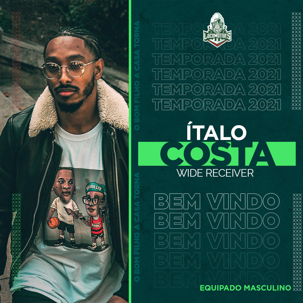 O Locomotives tem o orgulho de (re)apresentar o Wide Receiver: Ítalo Costa! bem-vindo de volta à sua Família Locomotives! O bom filho a casa torna!
.
União e Glórias! 🏈
#uniãoeglórias #palmeiraslocomotives #locomotives #sep #palmeiras #fabr #americanfootball #WR #WideReceiver