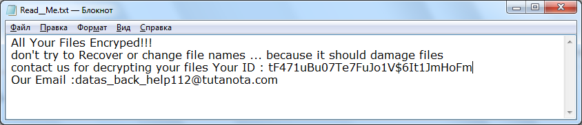 Amigo_A_'s tweet photo. A new article in Digest #Random30 #Ransomware
https://t.co/W3xEJSq8oj
Extension: .Random
Full: __[ID <30>][Mail datas_back_help112@tutanota.com].Random
Sample: __[ID tF47TeJ1uBu***][Mail datas_back_help112@tut***].Random
R/n: Read__Me.txt
cc @demonslay335 @BleepinComputer https://t.co/siRVuv6Kk4