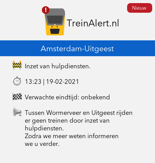 Melding hulpdiensten Inzet Wormerveer