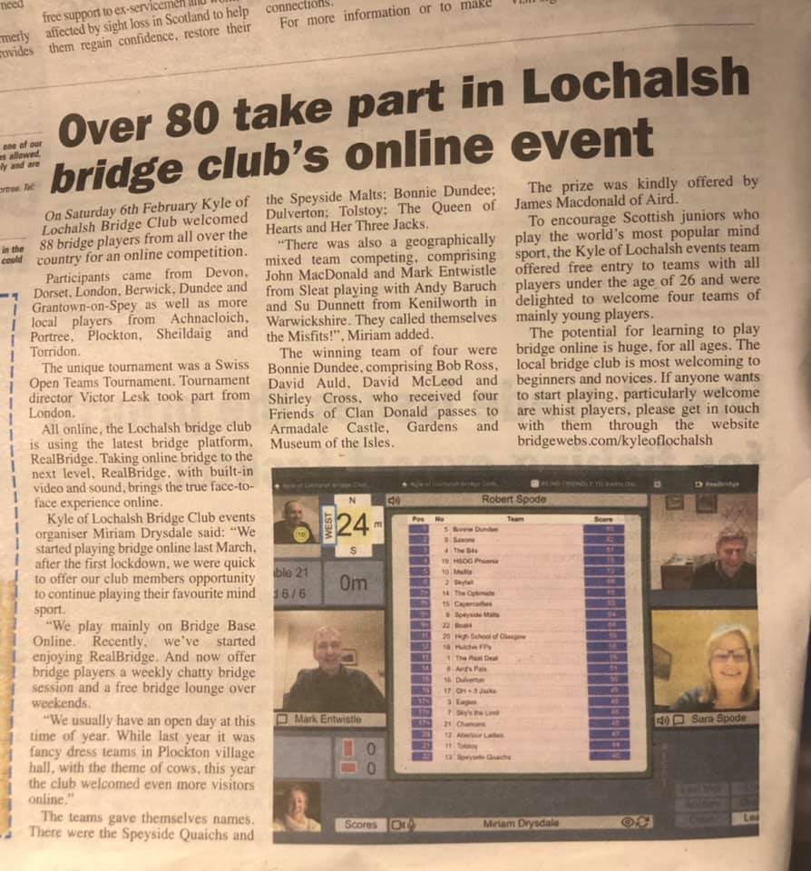 Bridge news in the West Highland Free Press! #bridgenews 
<a href="/WHFP1/">WHFP</a> <a href="/RealBridge3/">RealBridge</a> <a href="/bridgemindsport/">Bridge: A MindSport for All</a> <a href="/thebeercard/">♦️7=🍺 Paul Gipson</a> <a href="/davidmc71191852/">david mcleod</a> <a href="/AndyBaruch/">andy baruch</a> <a href="/SaraSpode/">sara spode</a> <a href="/bthmacdonald/">Bea MacDonald</a> <a href="/AnkCarins/">Ank Carins</a>