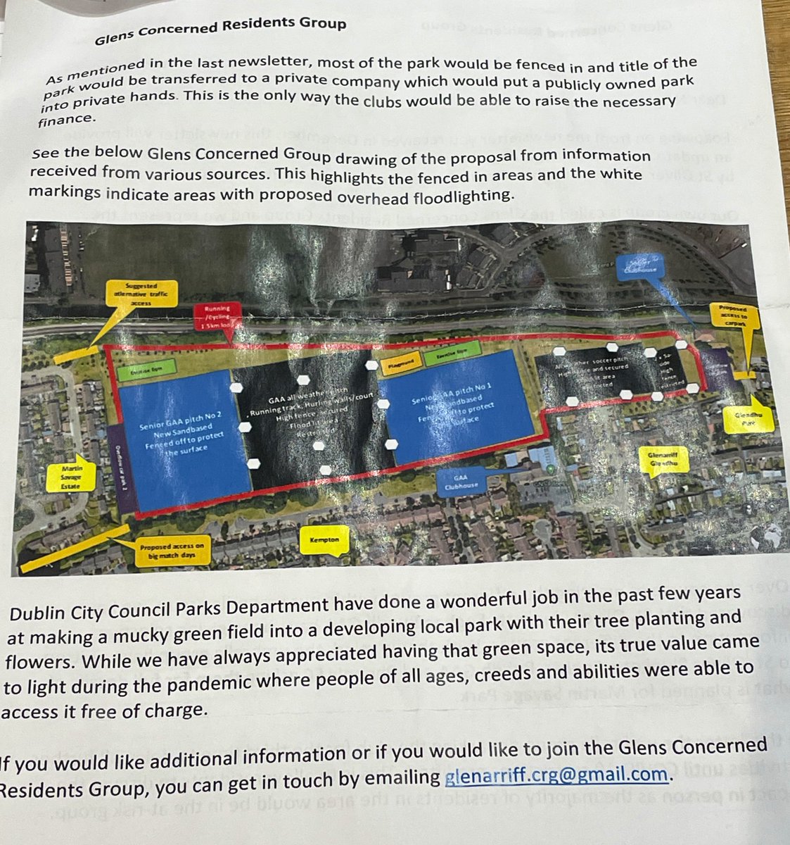 SarahDunleavy1's tweet image. Really concerned about @plunketts_ie @PhoenixFCDublin attempts to privatise &amp;amp; fence off our public park. We need transparent engagement on this issue. There are serious social, environmental and community issues in their plans. @glens_the @NavanRoadCC @rathborneD15 @RCPCA1