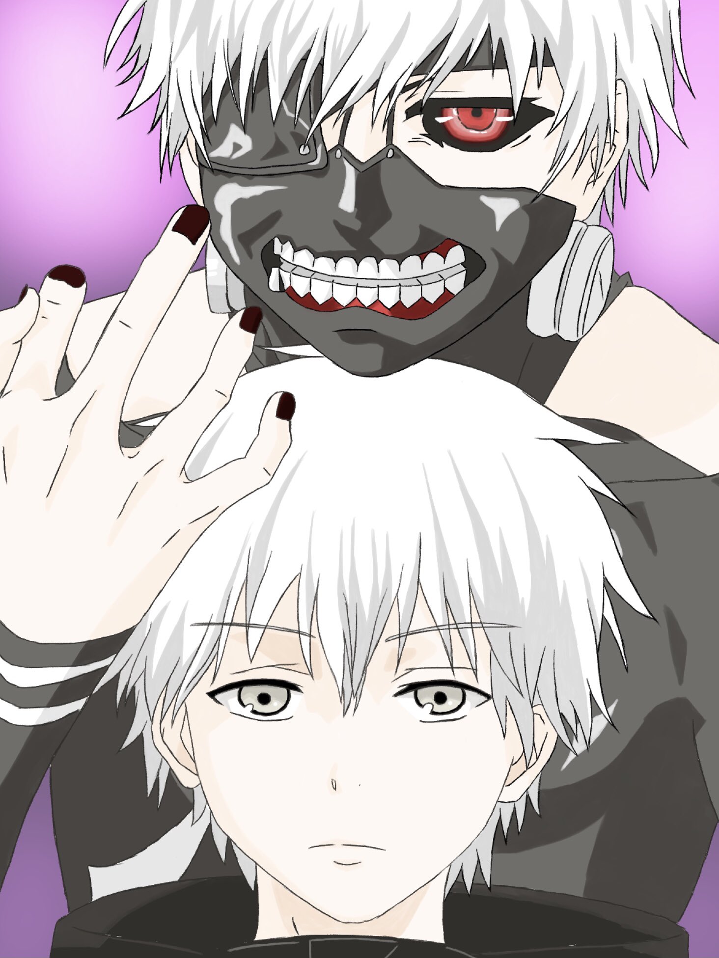 さっくま カネキくんを描いてみました 白髪のカネキくん 大優勝過ぎます 東京喰種 カネキくん 金木研 イラスト好きな人と繋がりたい T Co Ljjp9yrc05 Twitter