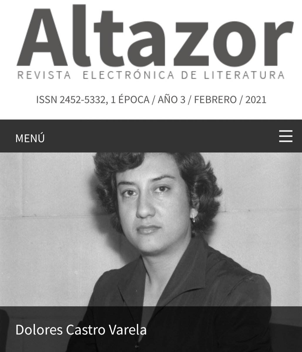 ¡Imperdible! Dolores Castro Varela.
Un verso que no se quiebra.
Carmen Nozal nos acerca a la obra de la enorme poeta mexicana.
Especial para revista Altazor.
https://t.co/vWu4lZFjT1 https://t.co/Oi1NLiazL4