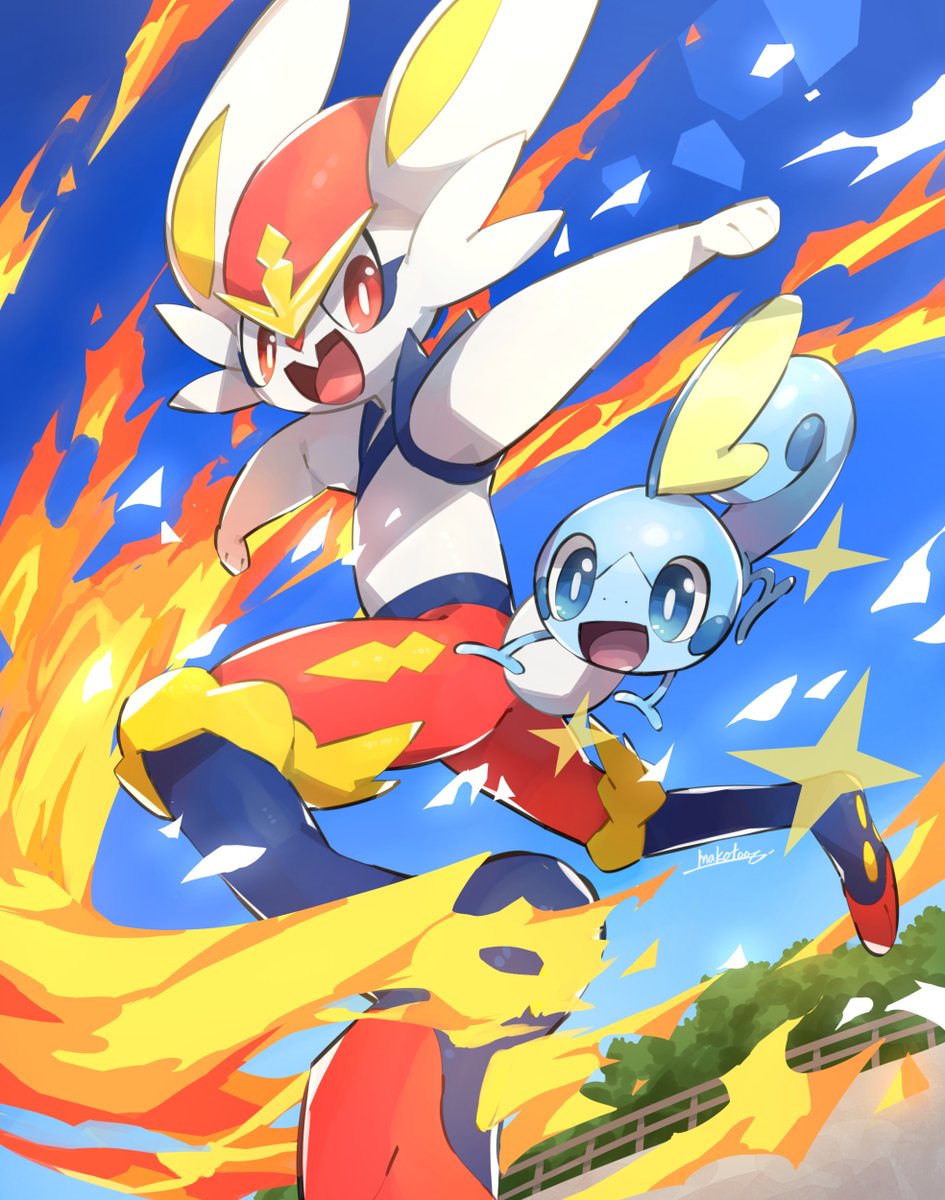 ポケモン エースバーン Amp メッソン マコトウのイラスト