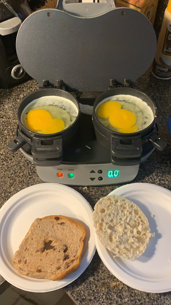 Eggs, with broke yolks