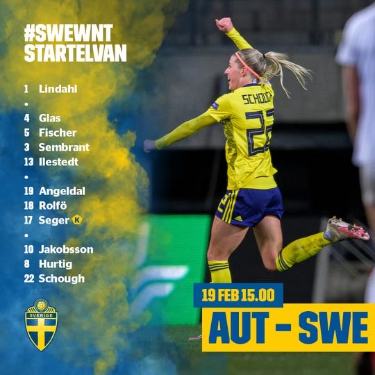 Sverige-Österrike i SVT 1 med start klockan 14.55. Bra.            ⁦@svenskfotboll⁩ 