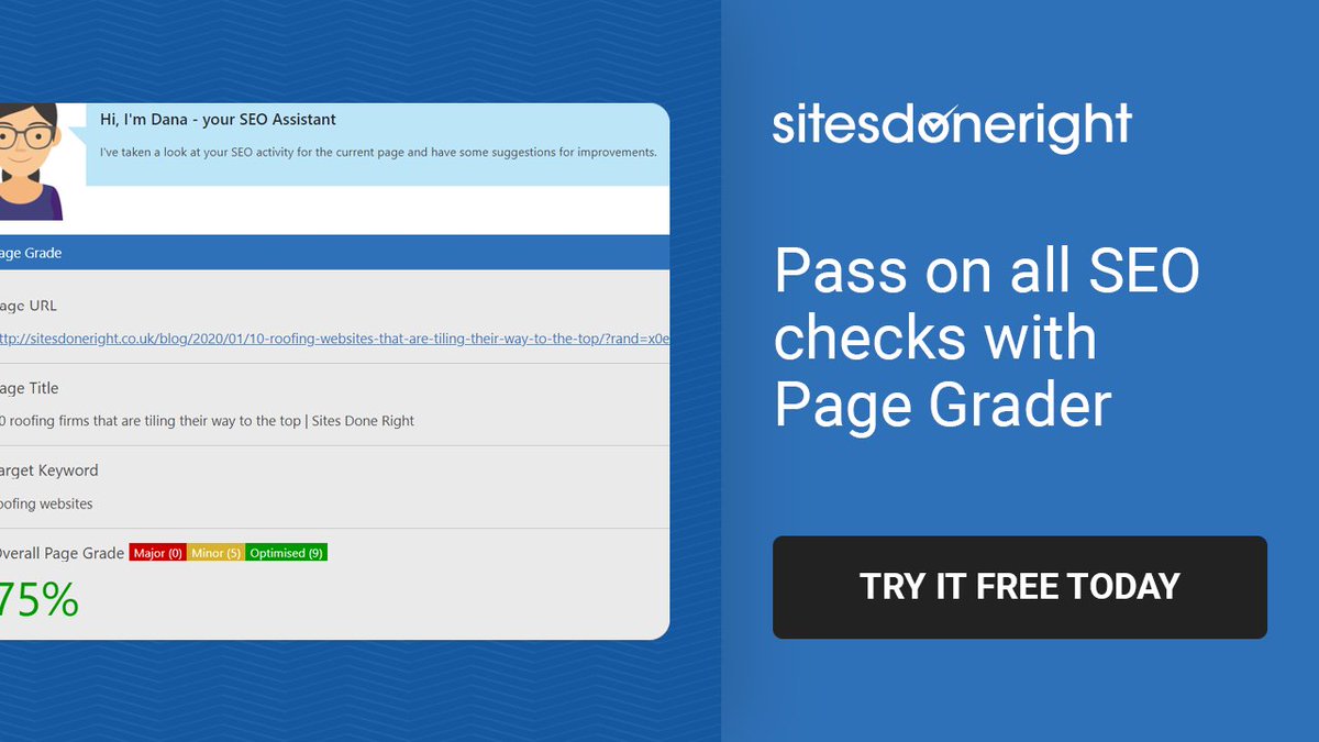 Page Grader 🎓 - Make sure you pass on all #SEO checks and never again fail when it comes to optimising your web pages 💻. #SDR

sitesdoneright.co.uk/features/page-…