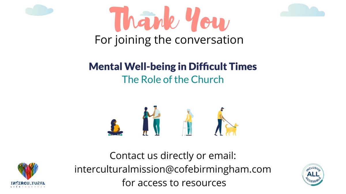 Thank you to all participants and speakers who joined us on Wednesday for the Well-being workshop.
All resources are available. With contributions from <a href="/ThriveBham/">Thrive Together Bham</a> <a href="/renew_wellbeing/">Renewwellbeing</a> <a href="/sanctuaryMH/">Sanctuary Mental Health Ministries</a> 

For access to the resources email: interculturalmission@cofebirmingham.com