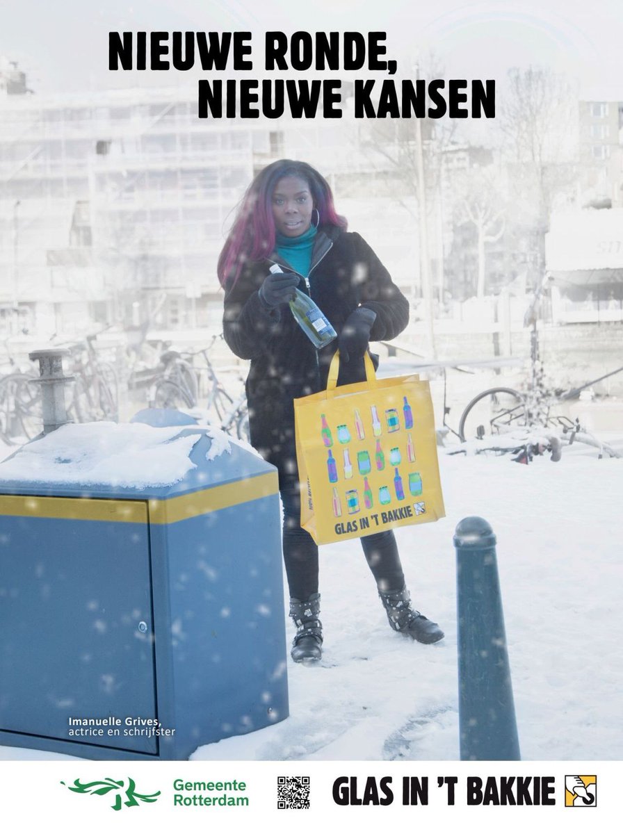 Heb jij Imanuelle Grives in het <a href="/RDStad/">AD Rotterdams Dagblad</a> gespot? 🤩 Ook dit weekend nieuwe ronde, nieuwe kansen met het lenteweer op komst. Trek jij een lekkere rosé open? Wel daarna die lege fles netjes in de glasbak! 🌞 #glasscheiden #schervenbrengengelukloterij #glasintbakkie