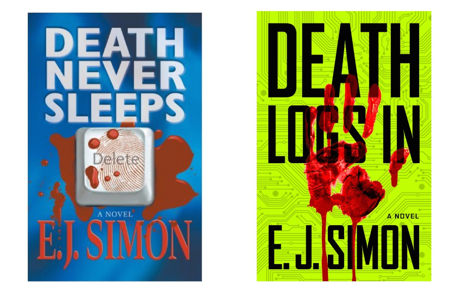 JimEJSimon's tweet photo. Books one and two of the Michael Nicholas series. Each one stands alone. #thrillers #MichaelNicholasSeries #DeathNeverSleeps #DeathLogsIn @38paral https://t.co/qSVZKgetAg