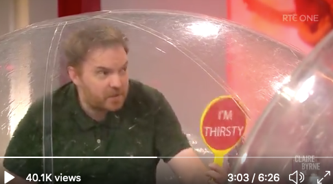 12. If you are genuinely hot (and not the type of hot that Luke reckons he is) and need to quench that thirst from being stuck in the zorb, you can hold up your red and yellow lollipop stick saying "You're Thirsty"