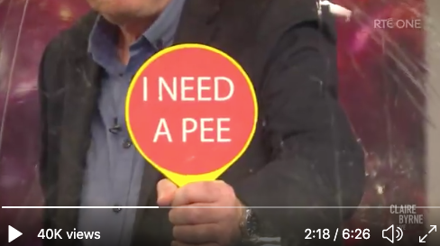 13. But what happens if you need to “Point Percy At The Porcelain” because you’ve had too many beers in the bubble. They have a solution for that as well. Just hold up your sign which says “I Need A Pee”