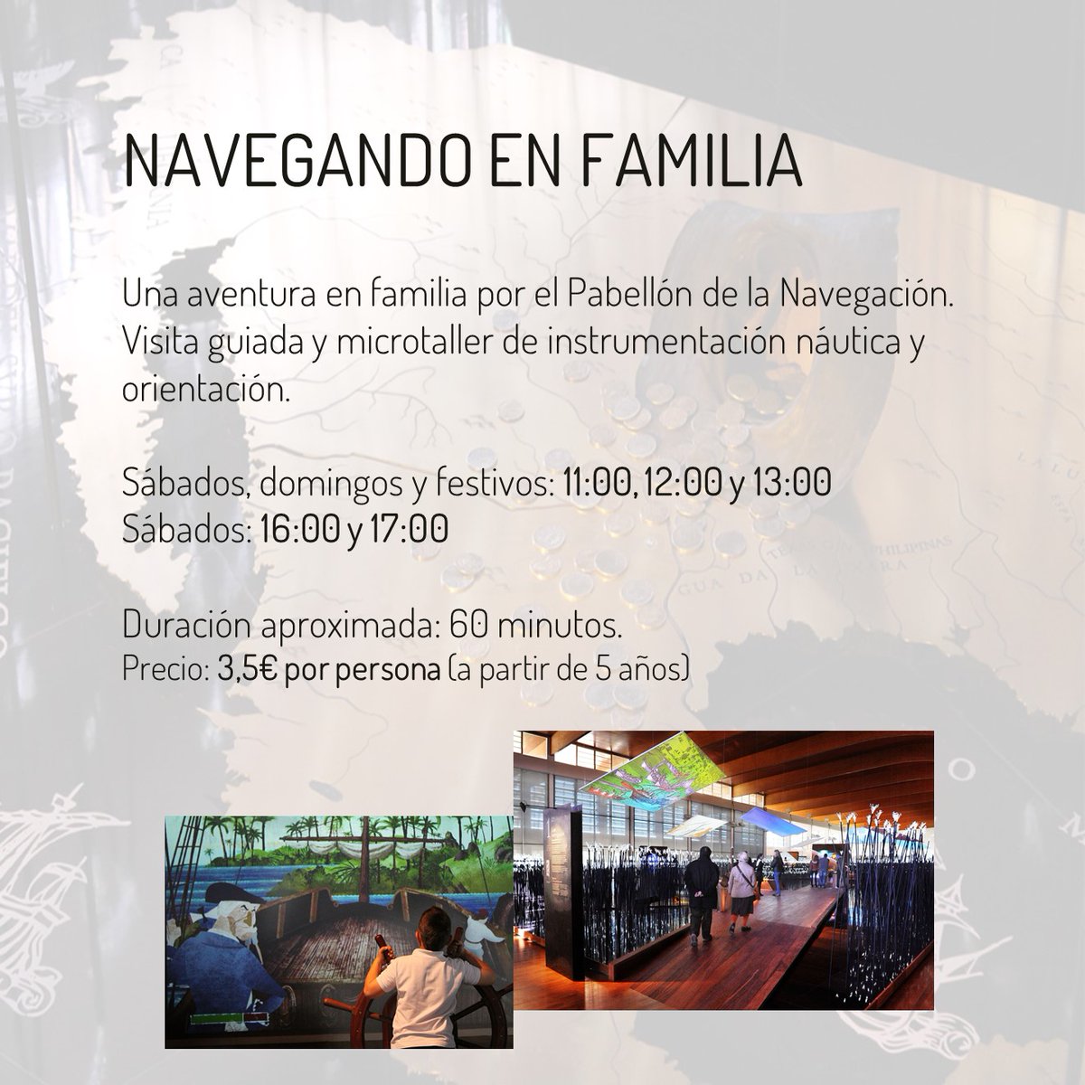 ¿Pensando en el #findesemana?  
📆✍️Os planteamos un plan : la visita a la Torre Mirador del <a href="/PNavegacion/">Pabellón Navegación</a> y a la #ExposiciónPermanente
🌎🎆🚢 
  ⚓️Hay actividades para la #Familia 
✅pabellondelanavegacion.com/web/centro-exp…
▶️pabellondelanavegacion.com/inicio