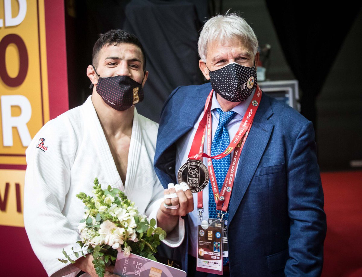 היסטוריה בישראל: סעיד מולאי הג'ודוקא האיראני, אלוף העולם באקו 2018 שערק מאיראן ומתחרה תחת דגל מונגוליה, זכה הערב במדליית הכסף ועלה על הפודיום לראשונה על אדמת ישראל