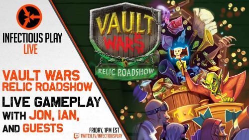FloodgateGames's tweet photo. We're going live with @JonGilmour and @Chaos_Moss on https://t.co/SnWz1GBWJV.
Come join the live stream at 1 PM EST and maybe win a game!
#BoardGames #VaultWars https://t.co/iJEcBqeGQG