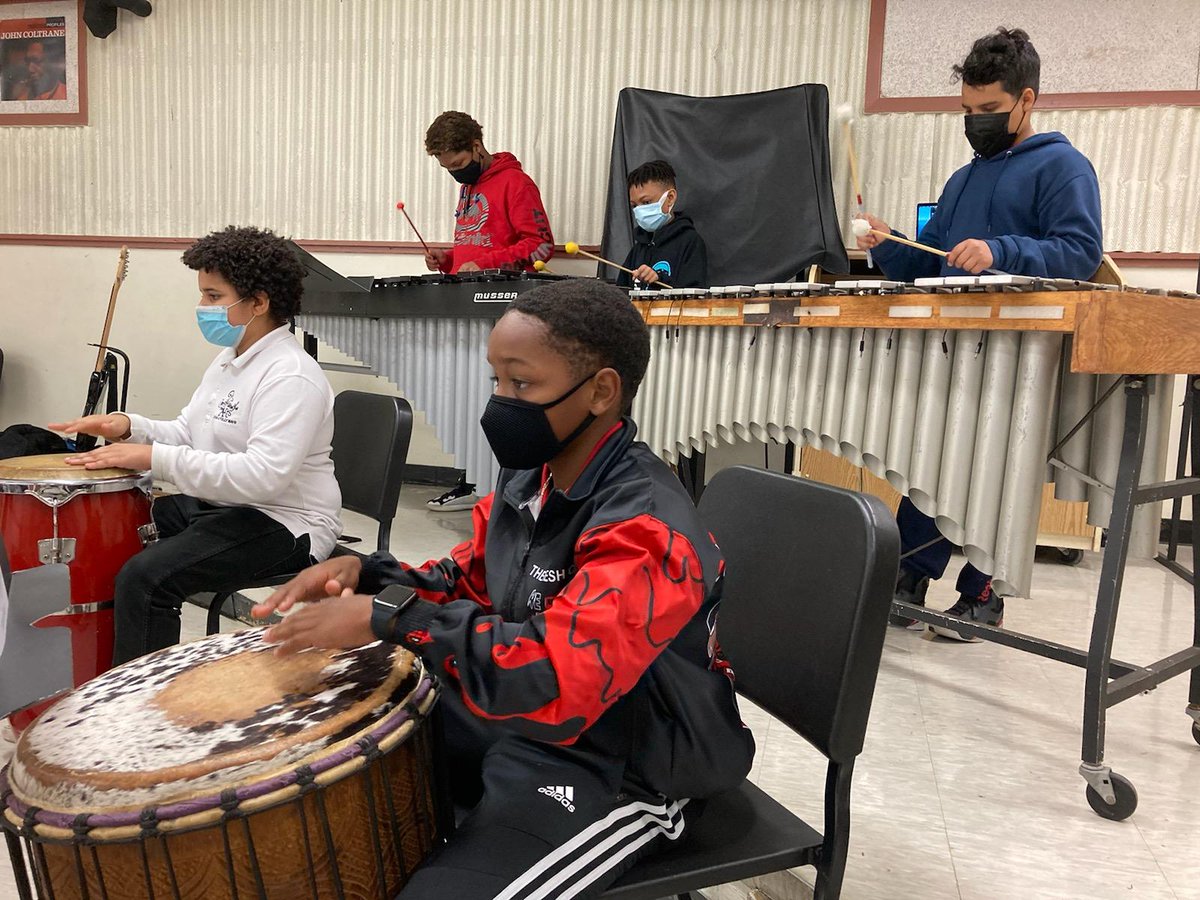 apmcota's tweet photo. Students take specialized instrumental technique classes at APMCOTA. #PercussionClass #MagnetSchoolMonth @MDCPSSouth @miamimagnets @ShalalaReach https://t.co/iFMzmALy0M
