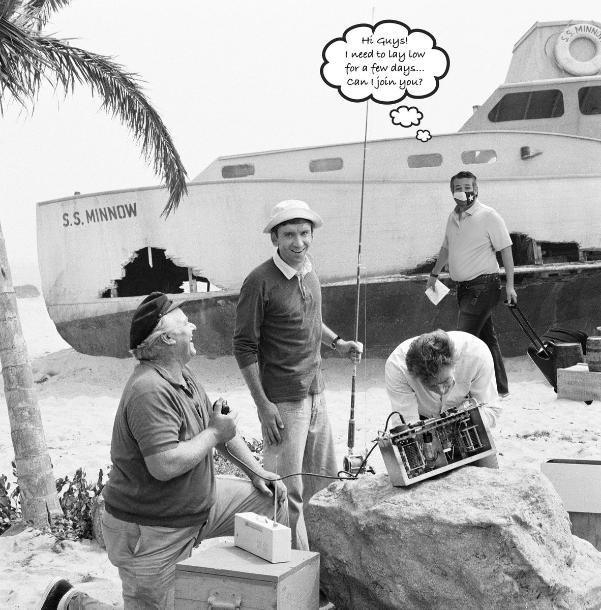 #CancunCruz visits Gilligans Island...
#texasprayshestays #FridayFun