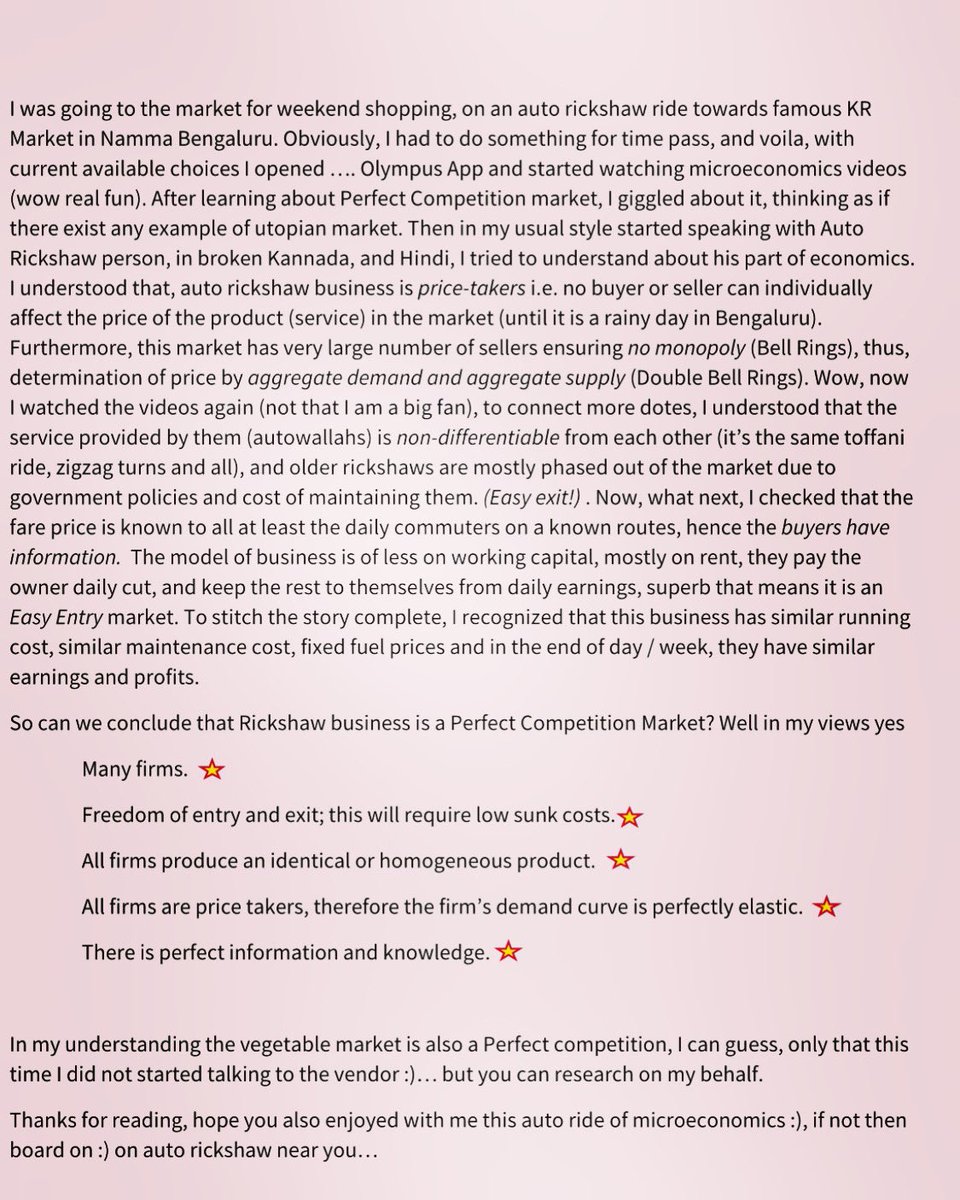 RakenduSharma's tweet image. #microeconomics #perfectcompetition #microblogging
