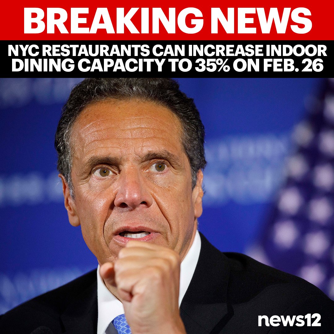 News 12 New York Breaking Nygovcuomo Says Indoor Dining Can Increase To 35 Capacity Starting Next Friday Updates T Co Yynochpjsy T Co Zna7z798sc