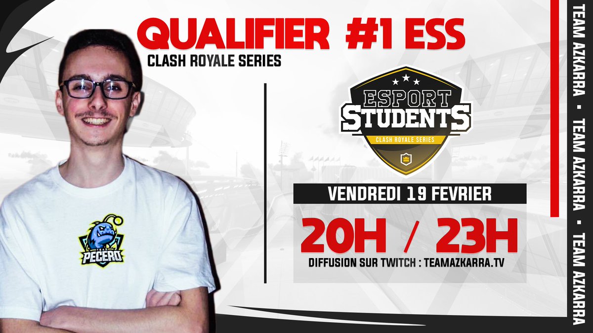 On enchaîne ce soir sur le qualifier #ClashRoyale des <a href="/esportstudent/">Esport Students Series</a> avec notre joueur <a href="/Hercule62CR/">Hercule62</a> 🔥 #ESS4 #ESS2021 

⏰ 20h00
🎙 <a href="/26Fech/">Fech_26</a> 
📺 twitch.TV/teamazkarra

#AzkarraWin