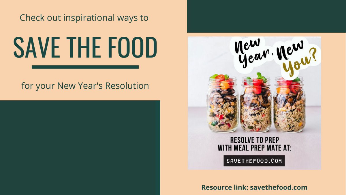SanDiego350's tweet photo. Need some help sticking with your New Year’s resolutions? Check out the Save The Food website for tips and tricks for reducing your food waste this year. Keep your resolve to meal prep, try new recipes, and learn about proper food storage with @sdfoodsys. #SaveTheFoodSD https://t.co/DaSq6r03AI