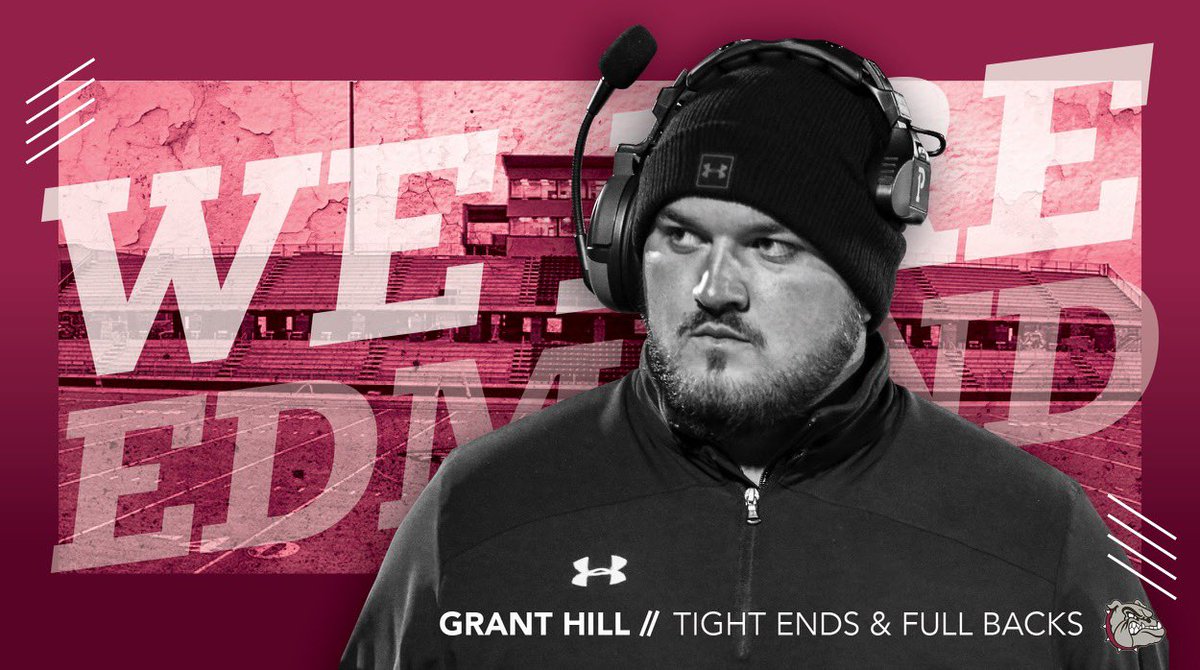 emhsbulldogs's tweet photo. Grant Hill, a former center for the ‘Dogs, is returning to coach Tight Ends &amp; Fullbacks. 

“Coach Hill is one of the best young coaches out there! He will also take care of recruiting for our players. His position group will play a major factor in our offense.” - @Coach__Thomas4 https://t.co/HKmSVbYG4j